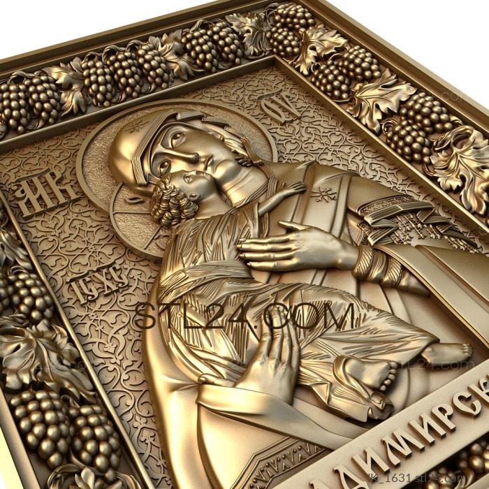Icons (Vladimir Icon of the Mother of God, IK_1631) 3D models for cnc